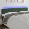 Image de vidaXL Hoofdbord LED 200x5x78/88 cm fluweel donkergroen3121541