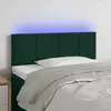 Image de Vidaxl Tête de lit avec LED, Vert foncé, 80x5x78/88 cm, Velours