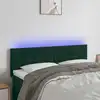 Image de Vidaxl Tête de lit avec LED, Vert foncé, 144x5x78/88 cm, Velours