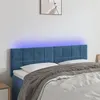 Image de vidaXL Hoofdbord LED 144x5x78/88 cm fluweel donkerblauw3121664