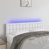 Image de Tête de lit à LED Blanc 144x5x78 88 cm Similicuir