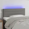 Image de Vidaxl Tête de lit avec LED, Gris Foncé, 80x5x78/88 cm, Tissu