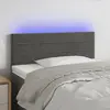 Image de Vidaxl Tête de lit avec LED, Gris Foncé, 80x5x78/88 cm, Velours