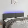 Image de vidaXL Hoofdbord LED 144x5x78/88 cm fluweel donkergrijs3121801