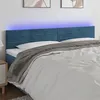 Image de vidaXL Hoofdbord LED 200x5x78/88 cm fluweel donkerblauw3121822