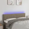Image de vidaXL Hoofdbord LED 144x5x78/88 cm stof taupe3121852