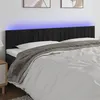 Image de vidaXL Hoofdbord LED 160x5x78/88 cm fluweel zwart3121906