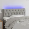 Image de Tête de lit à LED Gris clair 90x7x78 88 cm Tissu
