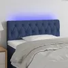 Image de vidaXL Hoofdbord LED 100x7x78/88 cm stof blauw3121944