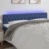 Image de vidaXL Hoofdbord LED 200x7x78/88 cm stof blauw3121976