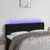 Image de Vidaxl Tête de lit avec LED, Noir, 144X7X78/88 cm, Velours