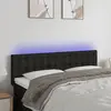 Image de Vidaxl Tête de lit avec LED, Noir, 144X5X78/88 cm, Tissu