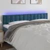 Image de vidaXL Hoofdbord LED 180x5x78/88 cm fluweel donkerblauw3122110