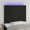Image de vidaXL Hoofdbord LED 100x5x118/128 cm fluweel zwart3122188