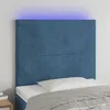 Image de vidaXL Hoofdbord LED 100x5x118/128 cm fluweel donkerblauw3122190