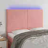 Image de vidaXL Hoofdbord LED 144x5x118/128 cm fluweel zwart3122197