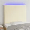 Image de vidaXL Tête de lit à LED Crème 80x5x118/128 cm Similicuir