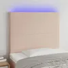 Image de vidaXL Hoofdbord LED 90x5x118/128 cm kunstleer cappuccinokleurig3122227