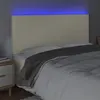 Image de Tête de lit à LED Crème 180x5x118/128 cm Similicuir