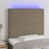 Image de vidaXL Hoofdbord LED 90x5x118/128 cm stof taupe3122270