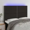 Image de vidaXL Hoofdbord LED 144x5x118/128 cm stof zwart3122284