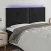 Image de vidaXL Hoofdbord LED 200x5x118/128 cm fluweel zwart3122352