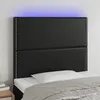 Image de vidaXL Hoofdbord LED 100x5x118/128 cm kunstleer zwart3122368