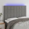 Image de vidaXL Hoofdbord LED 144x5x118/128 cm stof donkergrijs3122423