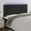 Image de vidaXL Hoofdbord LED 200x5x118/128 cm fluweel zwart3122492