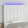Image de vidaXL Hoofdbord LED 100x5x118/128 cm kunstleer wit3122509