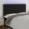 Image de vidaXL Hoofdbord LED 160x5x118/128 cm kunstleer zwart3122520