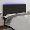 Image de vidaXL Hoofdbord LED 160x5x118/128 cm stof zwart3122572