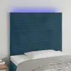 Image de Vidaxl Tête de lit avec LED, Bleu foncé, 80x5x118/128 cm