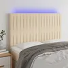 Image de vidaXL Hoofdbord LED 144x5x118/128 cm stof cràmekleurig3122665