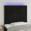 Image de vidaXL Hoofdbord LED 80x5x118/128 cm fluweel zwart3122694