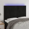 Image de vidaXL Hoofdbord LED 144x5x118/128 cm fluweel zwart3122712