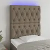 Image de vidaXL Hoofdbord LED 80x7x118/128 cm stof taupe3122738