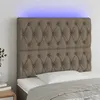 Image de vidaXL Hoofdbord LED 100x7x118/128 cm stof taupe3122754