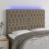 Image de vidaXL Hoofdbord LED 144x7x118/128 cm stof taupe3122762