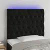 Image de vidaXL Hoofdbord LED 90x7x118/128 cm fluweel zwart3122798