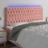 Image de vidaXL Hoofdbord LED 180x7x118/128 cm fluweel roze3122825