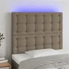 Image de vidaXL Hoofdbord LED 90x5x118/128 cm stof taupe3122844