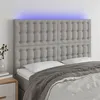 Image de vidaXL Hoofdbord LED 144x5x118/128 cm stof lichtgrijs3122856