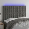 Image de vidaXL Hoofdbord LED 144x5x118/128 cm fluweel donkergrijs3122907