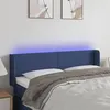 Image de vidaXL Hoofdbord LED 147x16x78/88 cm stof blauw3122960