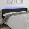 Image de vidaXL Hoofdbord LED 163x16x78/88 cm stof zwart3122964