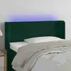 Image de Vidaxl Tête de lit avec LED, Vert foncé, 83x16x78/88 cm, Velours