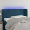 Image de Vidaxl Tête de lit avec LED Bleu Foncé 103X16X78/88 Cm Velours