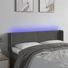 Image de vidaXL Hoofdbord LED 147x16x78/88 cm fluweel donkergrijs3123005