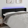 Image de vidaXL Hoofdbord LED 203x16x78/88 cm kunstleer zwart3123064